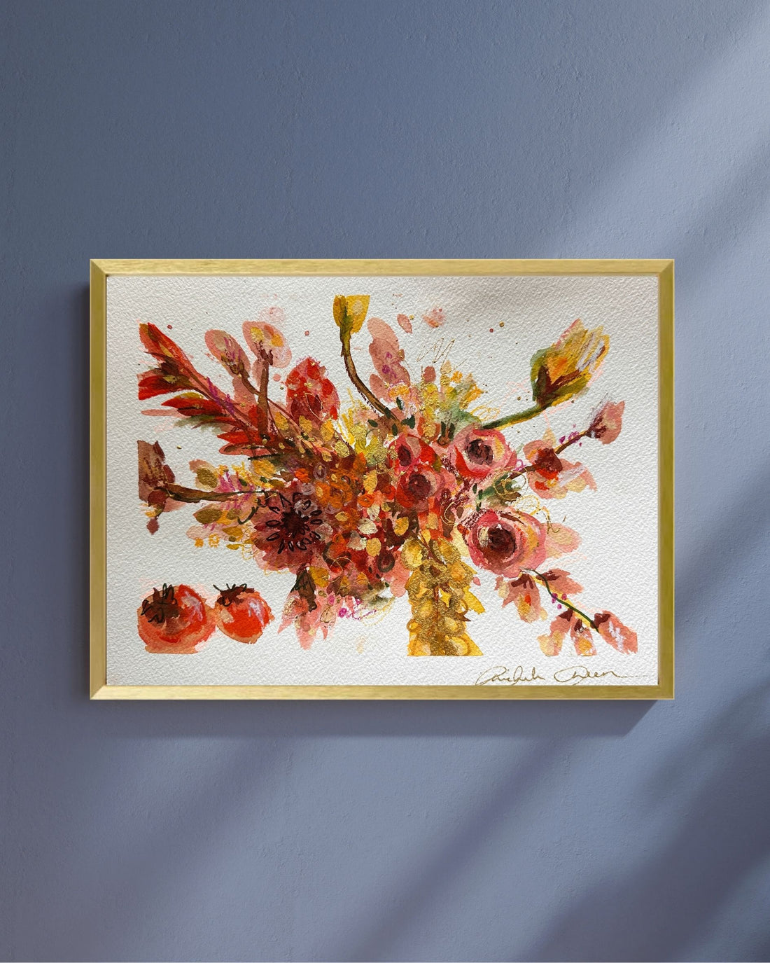 "Amber Blush" Original Watercolor 8x10 Signed