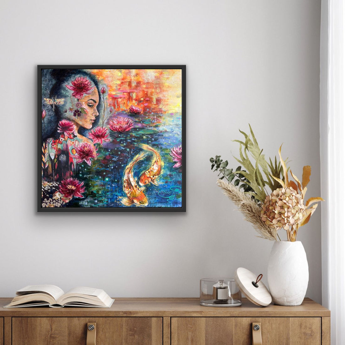 "Petal & Pulse" Canvas Print Signed