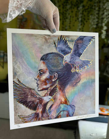"Capacity Unleashed" Hand Embellished Limited Edition Print 12x12