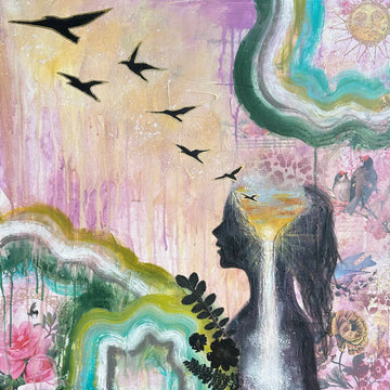 "Catharsis" Hand Embellished Canvas Prints Signed