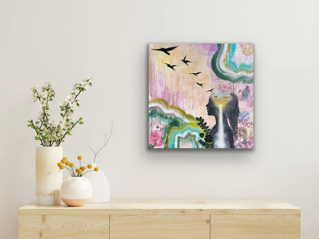 "Catharsis" Original 24x24 Mixed Media Painting On Canvas