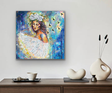 "Concrete Angel" Signed Giclee Canvas Print
