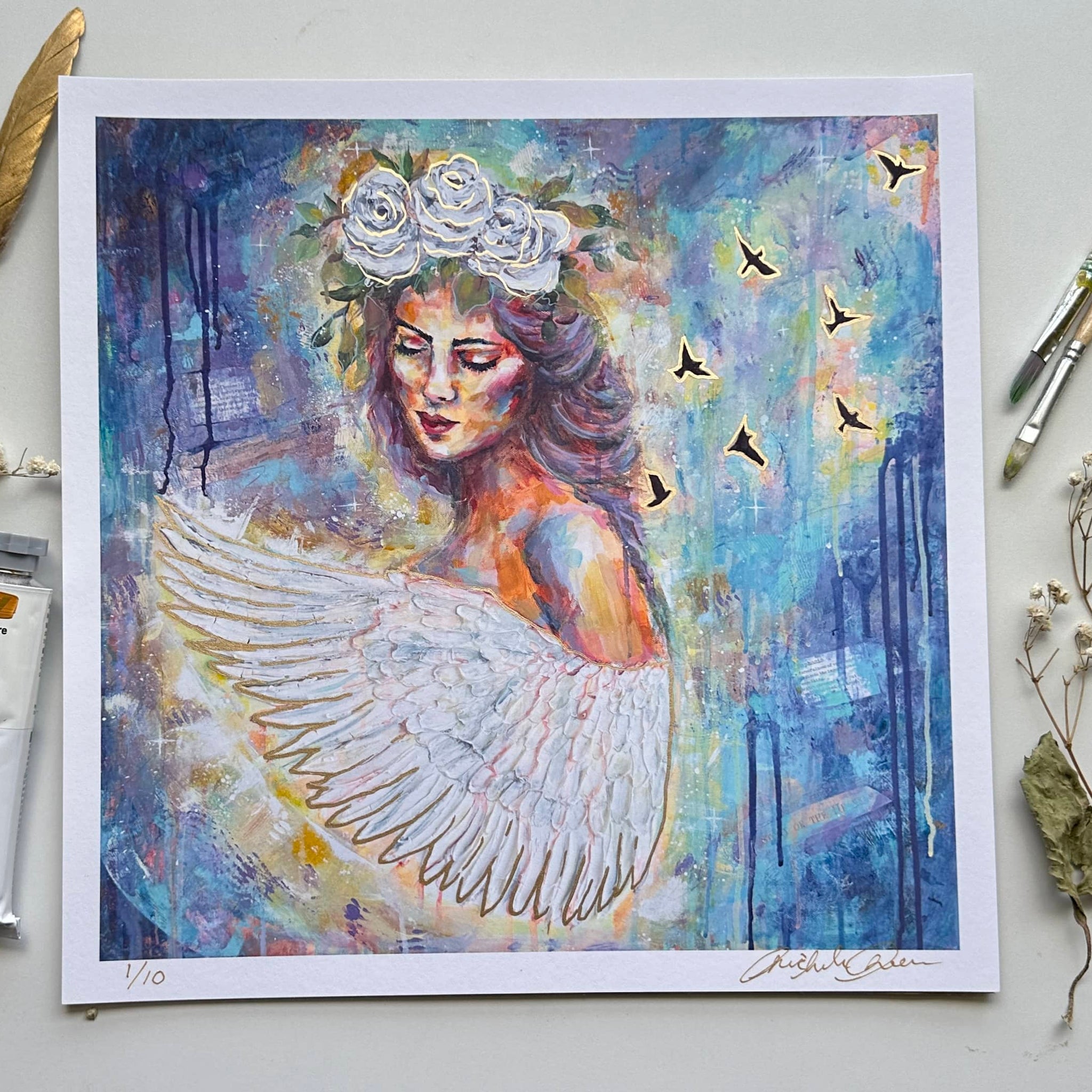 "Concrete Angel" Fine Art Print 12x12