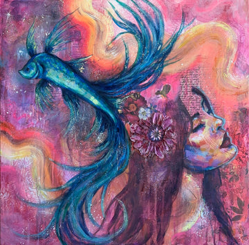 "Dream Weaver" Hand Embellished Signed Canvas Print