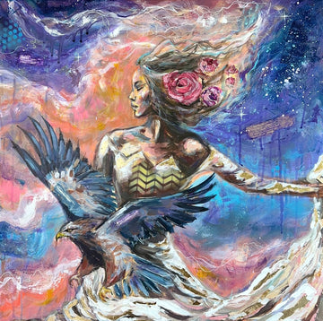 "Ephemeral" Hand Embellished Signed Giclee Canvas Print
