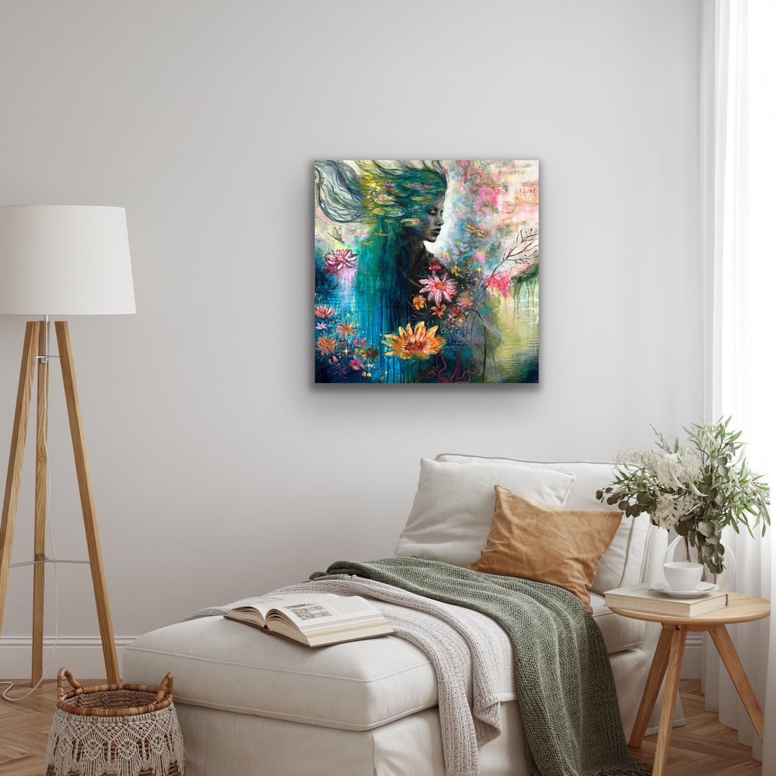"Heartspur" Original Mixed Media Painting on 24x24 Canvas