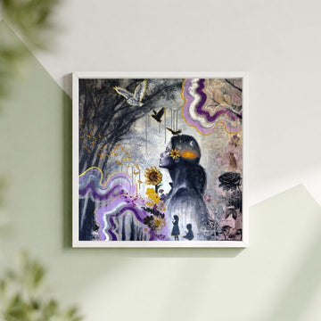 "Woman Heart Spirit" Mini 8x8 Fine Art Print Signed