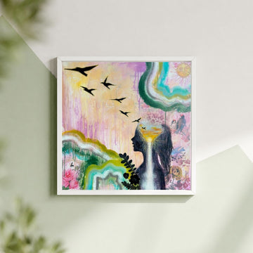 "Catharsis" 8x8 Mini Art Print Signed