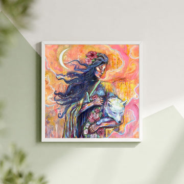 "Lone Wolf" Fine Art Print 8x8