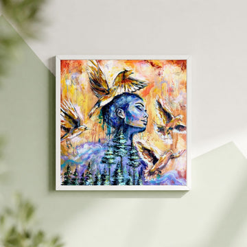 "Indigo Forest" Fine Art Print 8x8