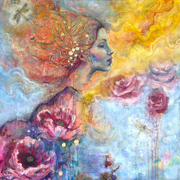 "Shelter From The Storm" Hand Embellished Canvas Print Signed