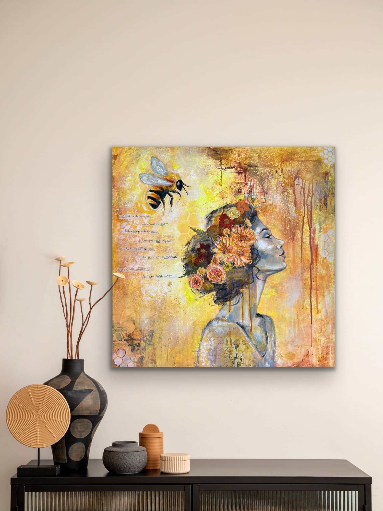 "Honey For Two" Canvas Print Signed