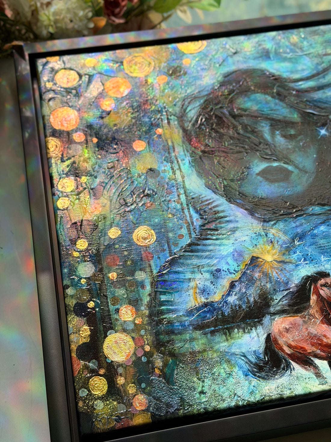 "Magic Hour" Hand Embellished Canvas Print Signed