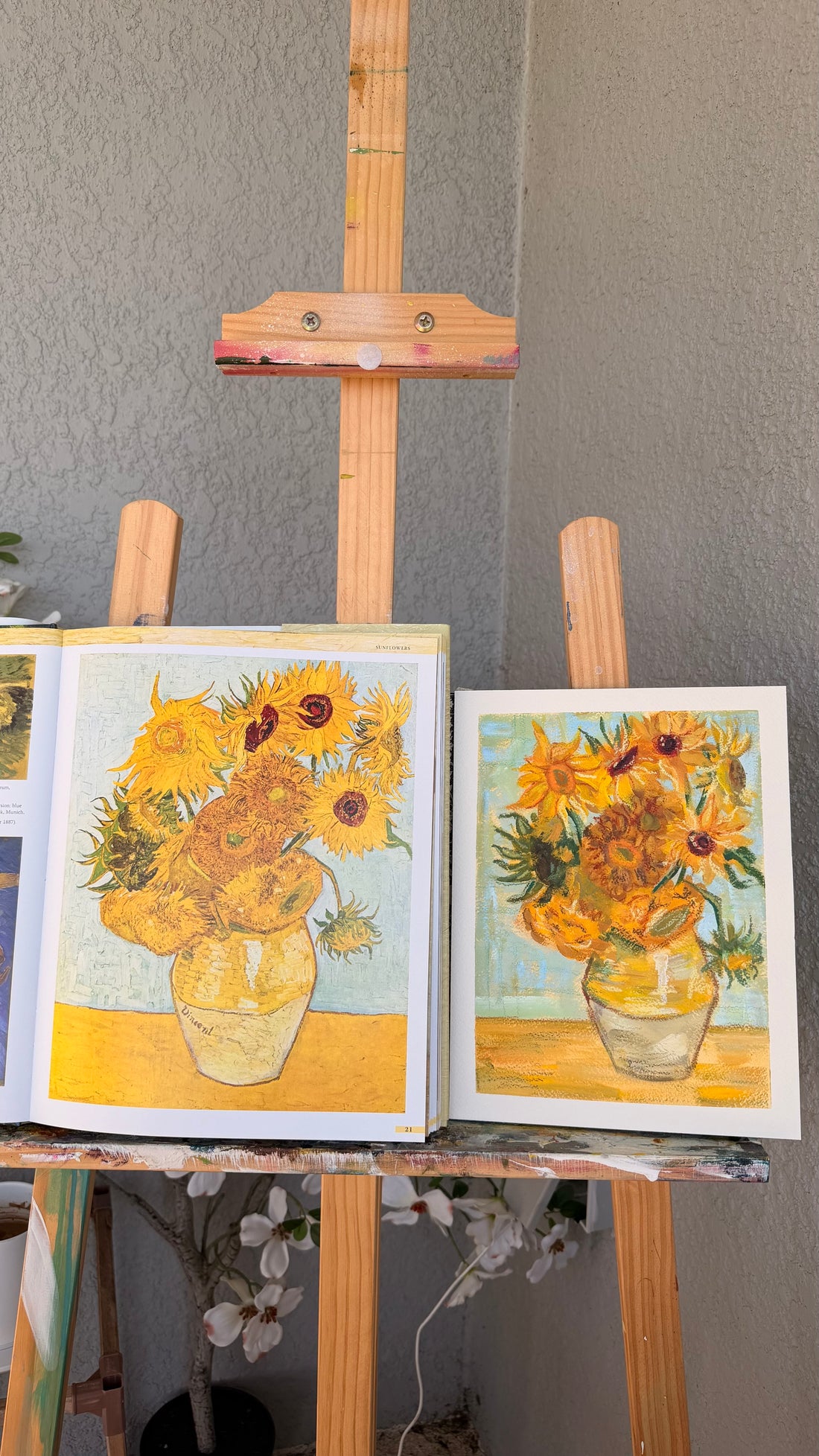 Acrylic Van Gogh Study on 8x10 Arches Watercolor Paper