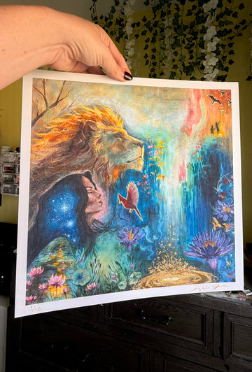 "Symphony of The Soul" Hand Embellished 24k Gold Limited Edition Print 12x12