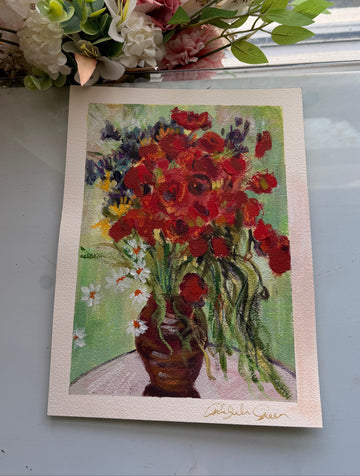 Acrylic Van Gogh Study on 8x10 Arches Watercolor Paper