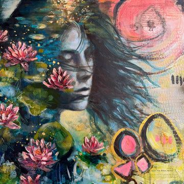 "Elysium" Original Mixed Media Painting on 24x24 Canvas