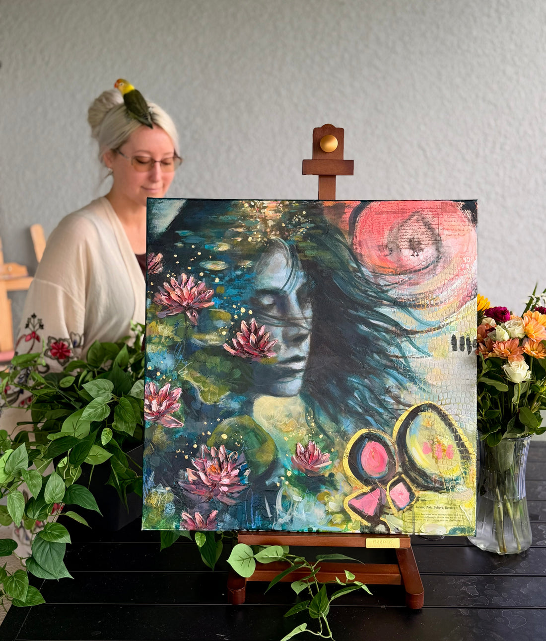 "Elysium" Original Mixed Media Painting on 24x24 Canvas