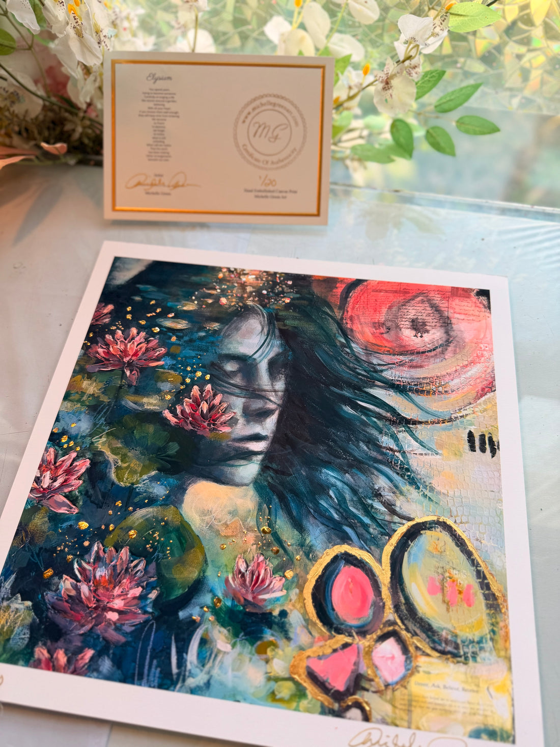 "Elysium" Hand Embellished LE Print 12x12
