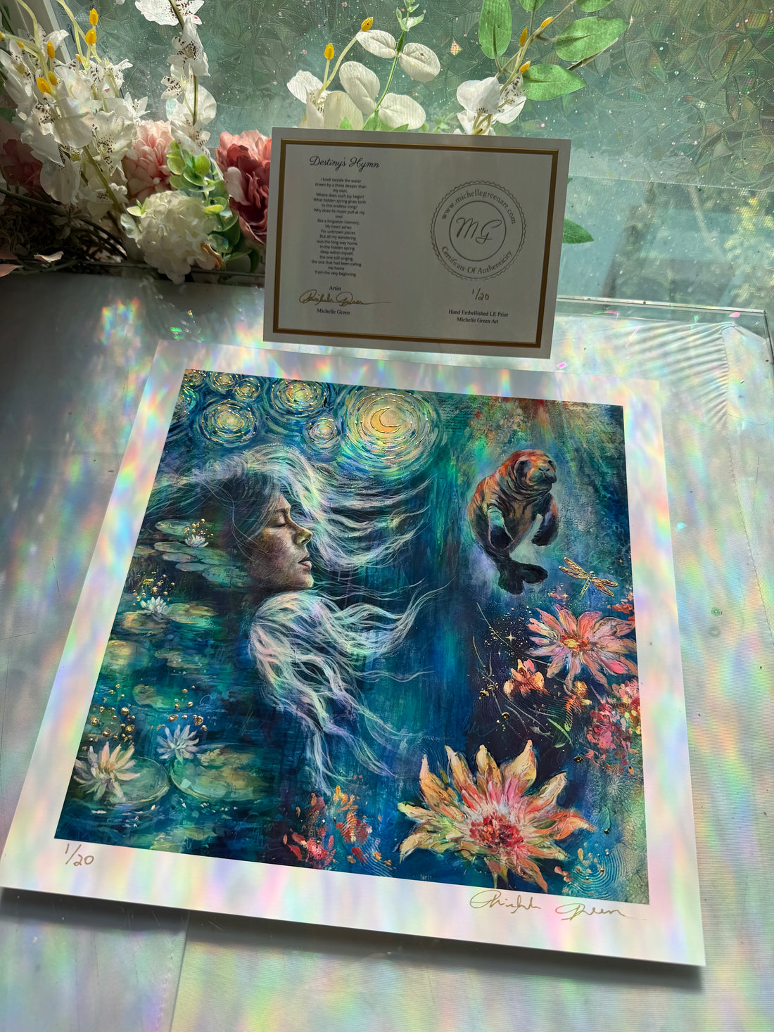 "Destiny's Hymn" Hand Embellished LE Print 12x12