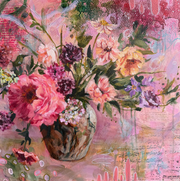 "Maru Mori" Original Mixed Media on 20x20 Canvas