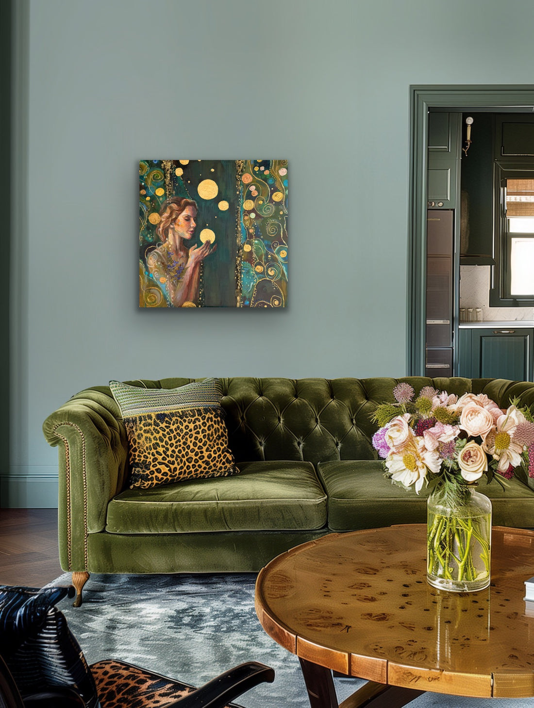 "Wild Abundance" Original Mixed Media Painting on 30x30 Canvas