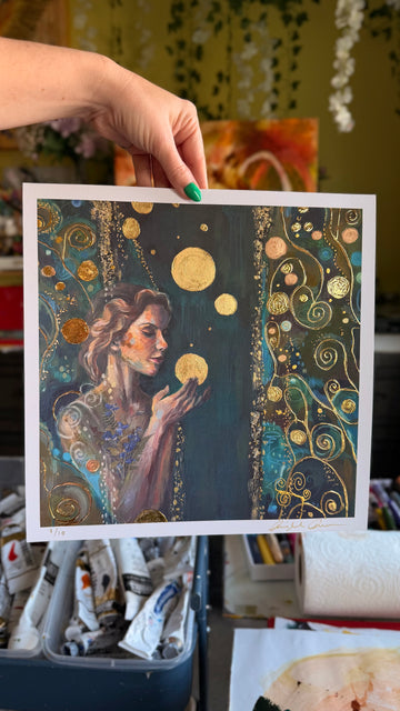 "Wild Abundance" LE Hand Embellished Print 12x12