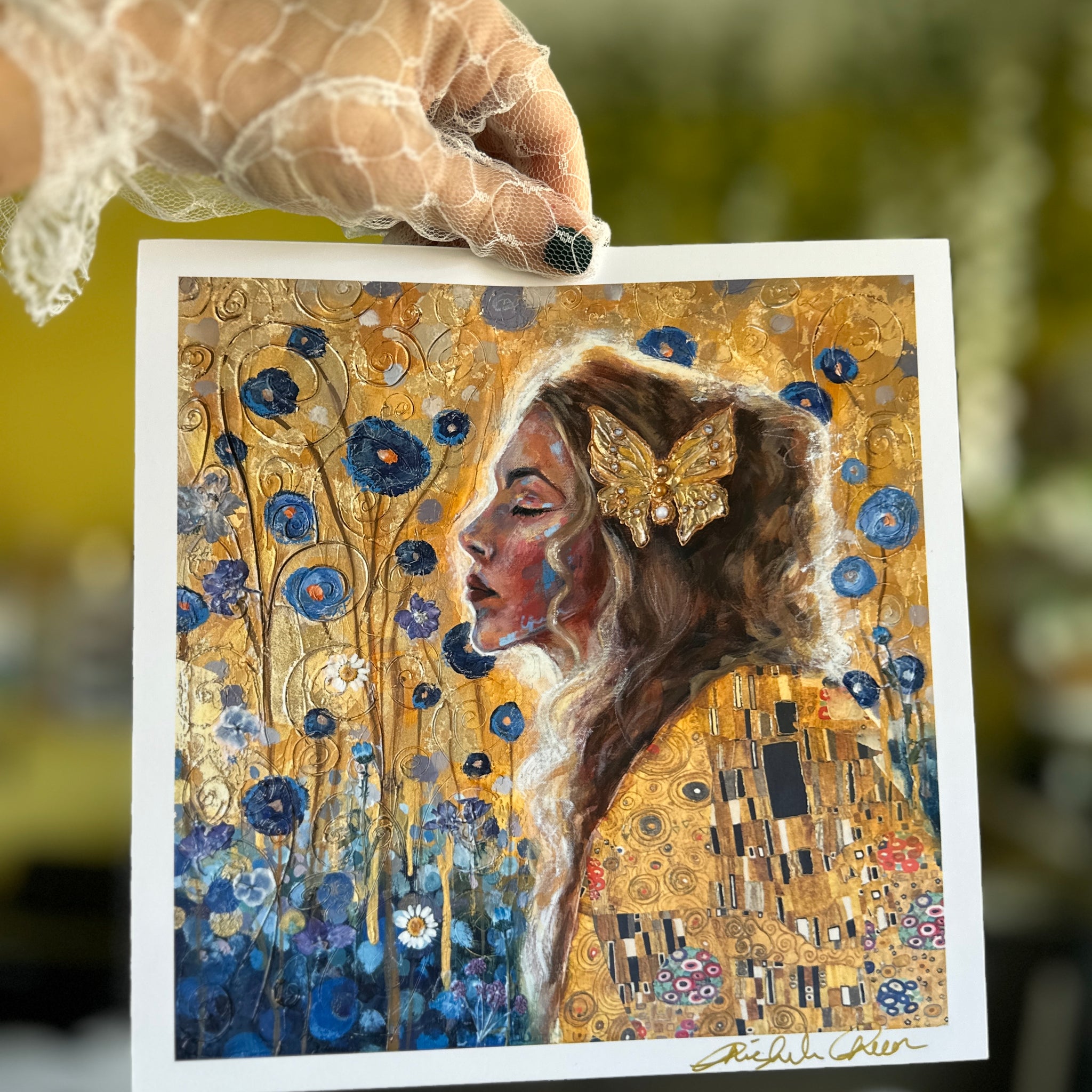 "Gilded Reverie" 8x8 Signed Fine Art Print