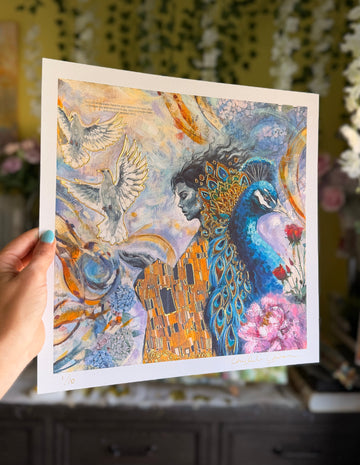 "Wings Of Grace" Limited Edition Hand Embellished Print 12x12