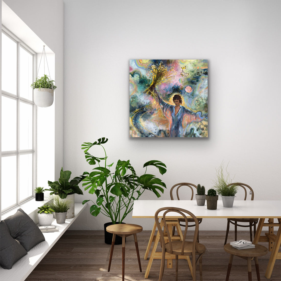 "Secret Wonders" Hand Embellished 24k Gold Canvas Print Signed