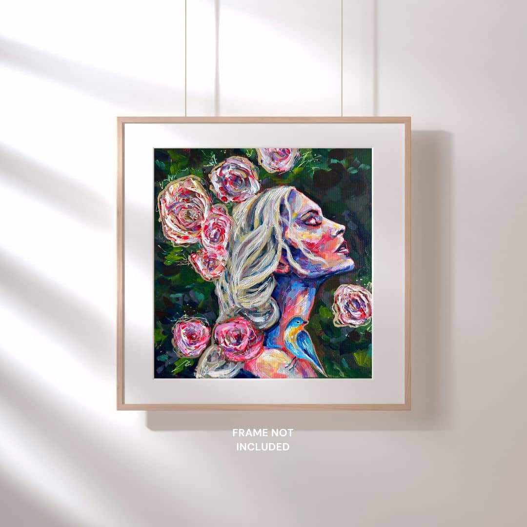"Inertia" Hand Embellished Fine Art Print 12x12