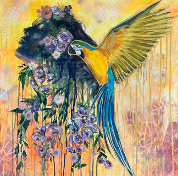 "Liberated" Hand Embellished Signed Canvas Print