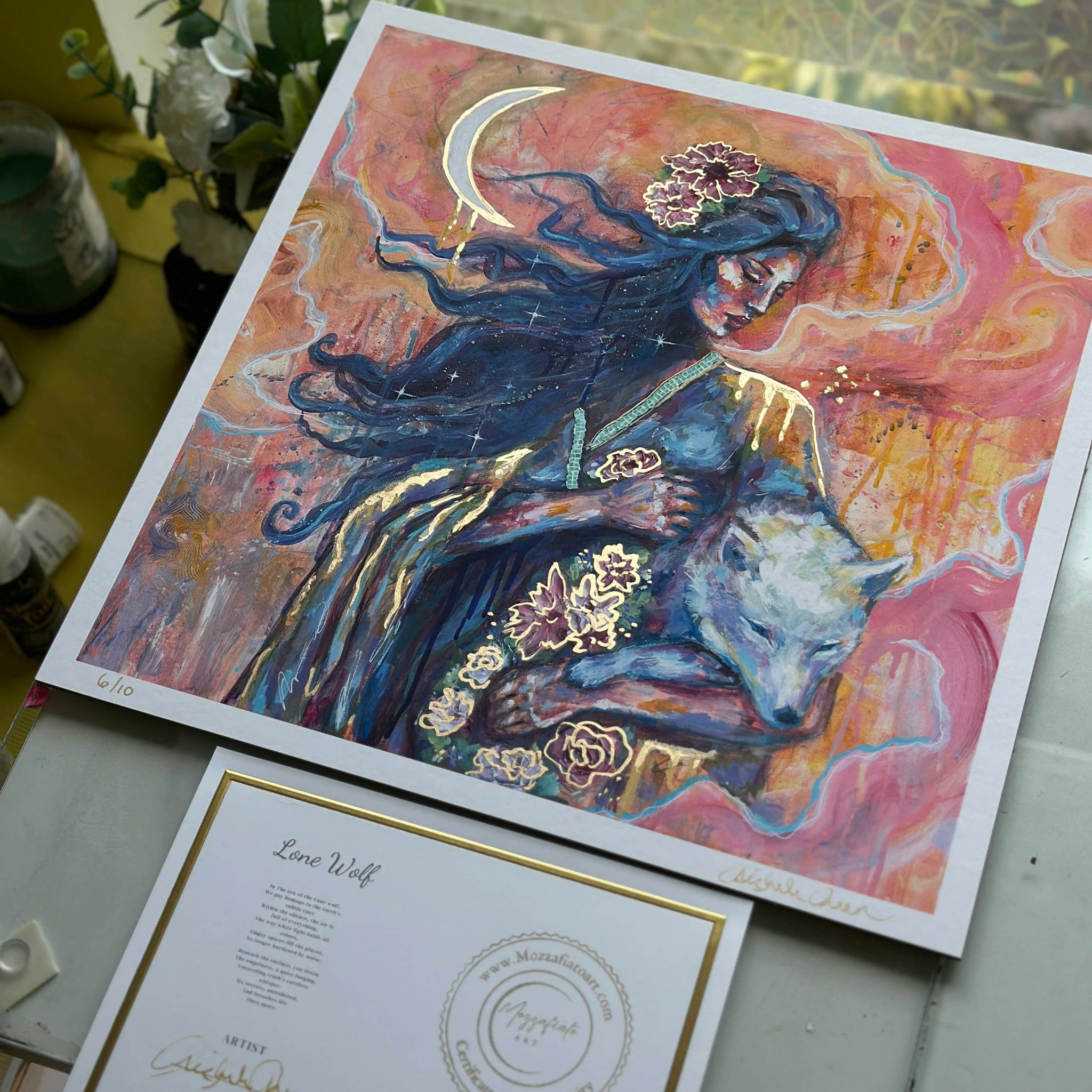 "Lone Wolf" Fine Art Print 12x12