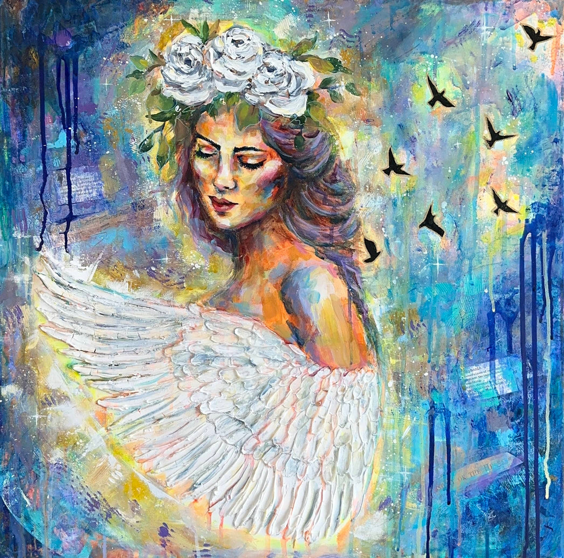 "Concrete Angel" Signed Giclee Canvas Print