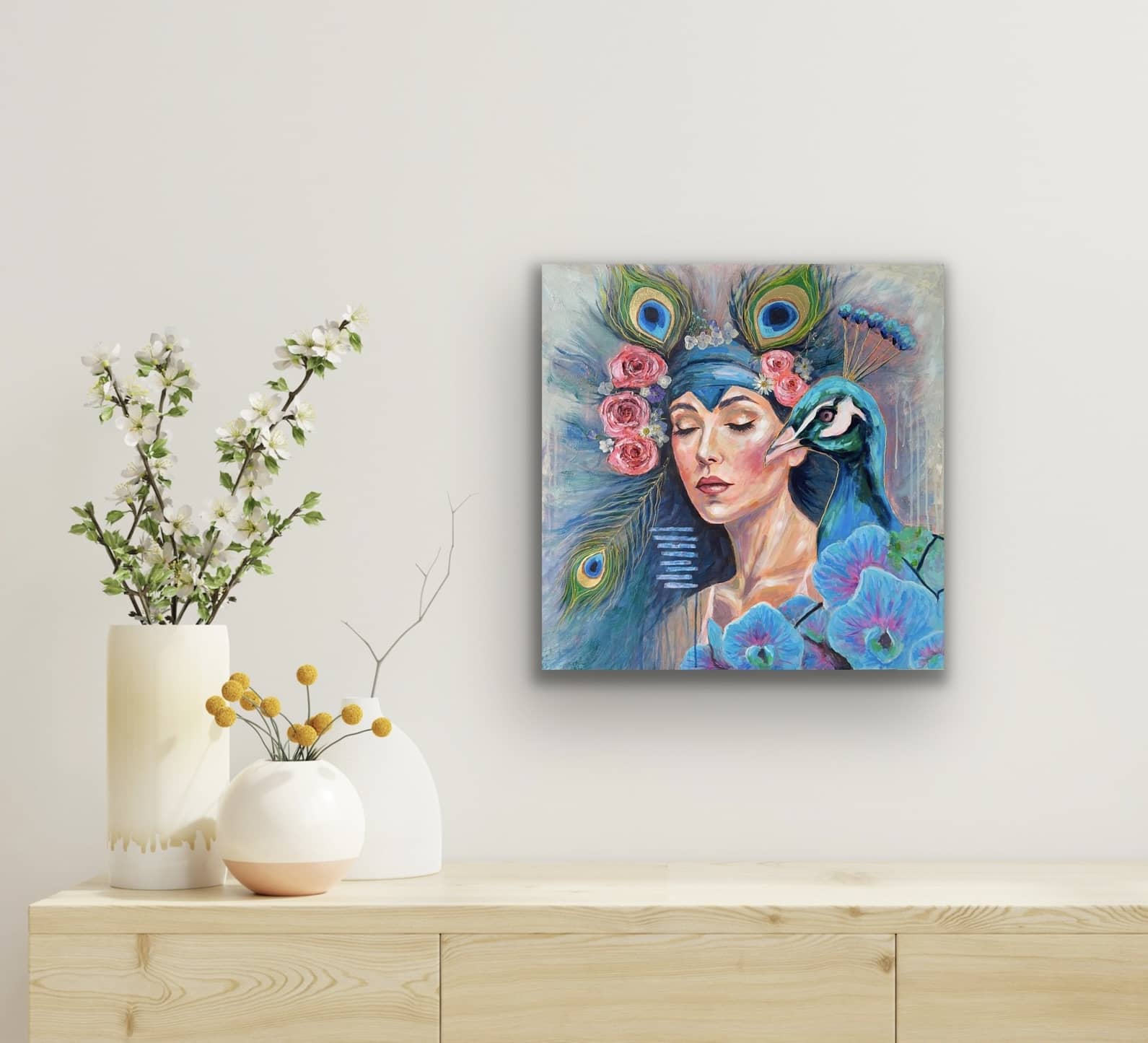 "Plumed Soul" Signed Canvas Print