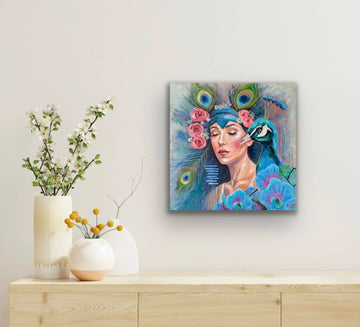 "Plumed Soul" Signed Canvas Print