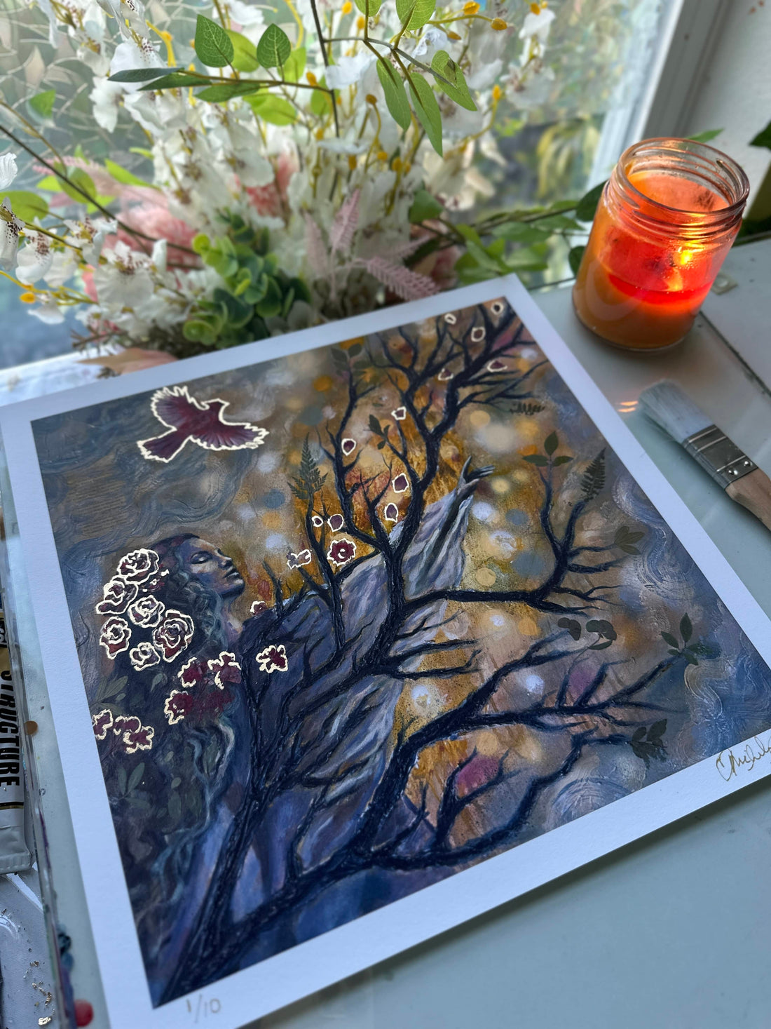 "Quiet Magic" Hand Embellished Limited Edition 12x12 Print