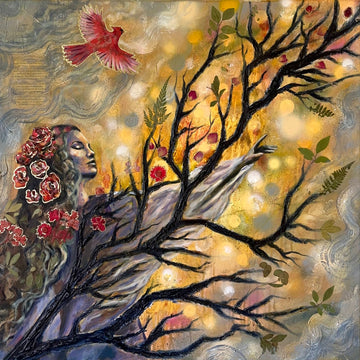 "Quiet Magic" Hand Embellished Giclee Canvas Print Signed