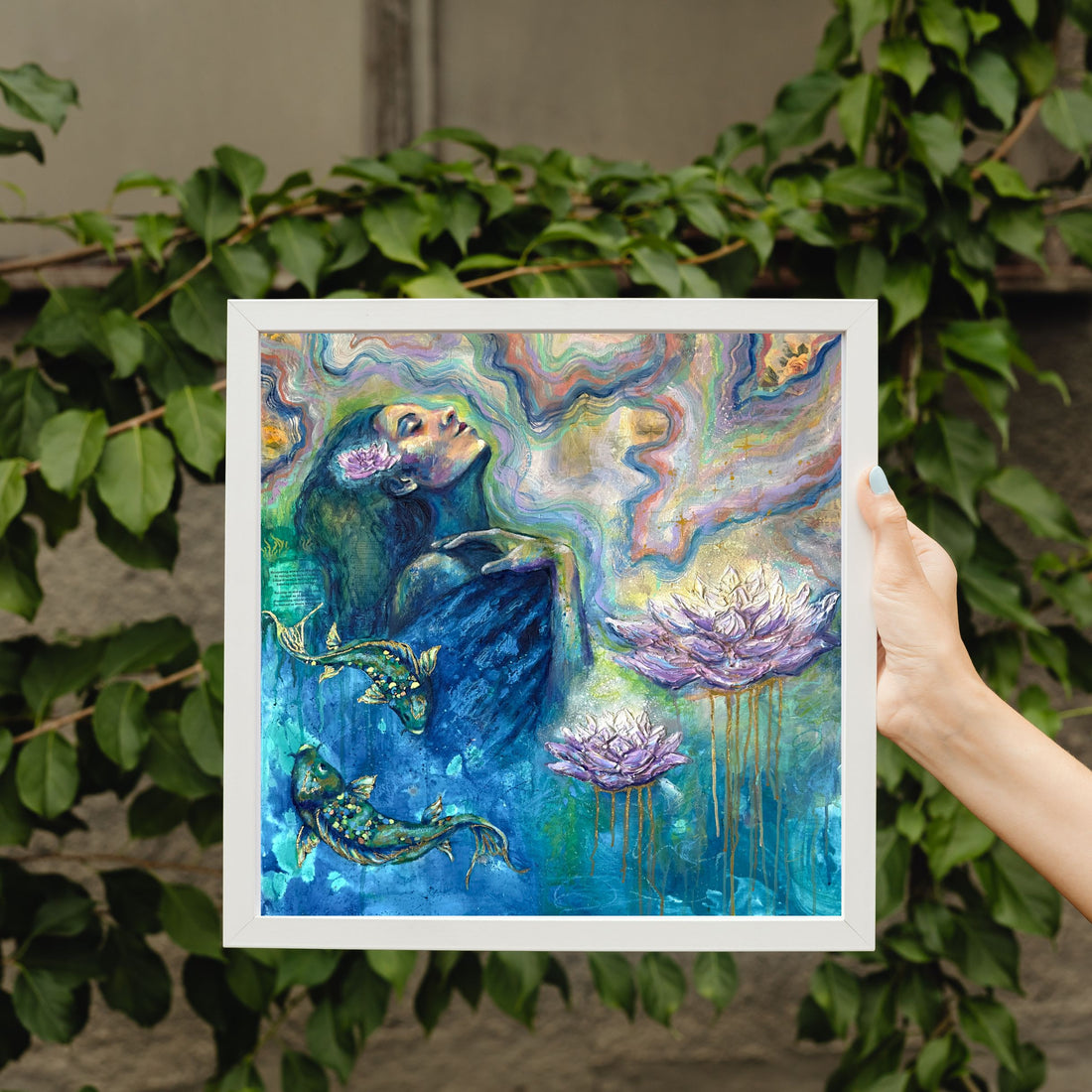 "Reminisce" Hand Embellished Limited Edition Signed Print 12x12