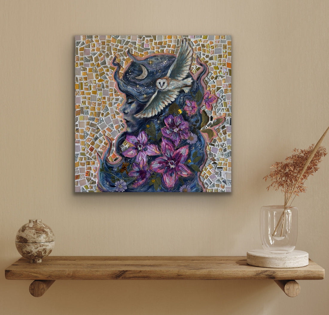 "Soul Revival" Original Mosaic Mixed Media 16x16