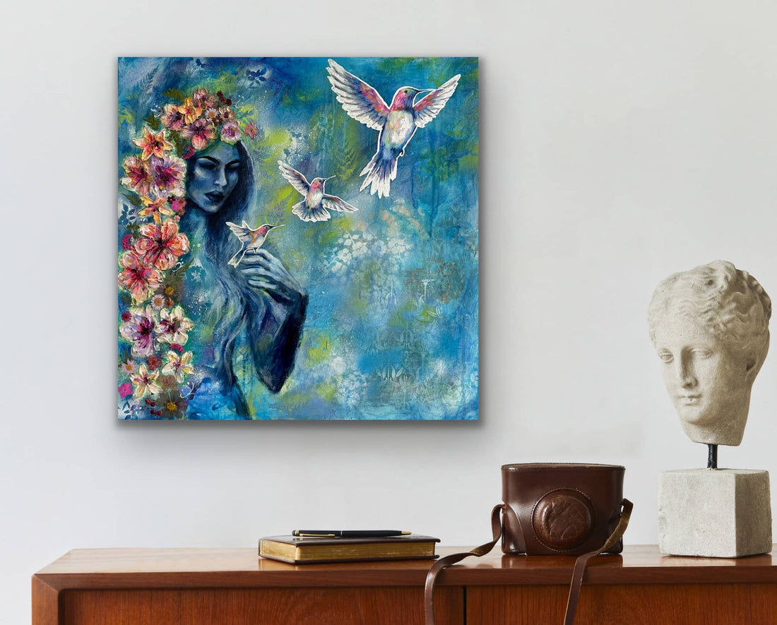 "Taking Flight" Original Mixed Media Painting 24x24