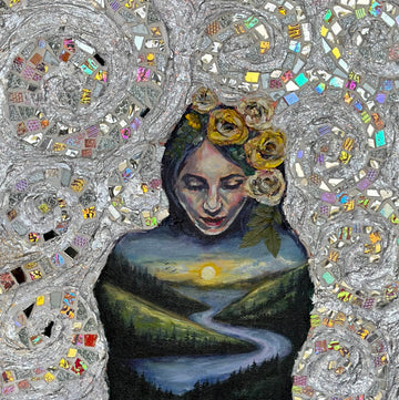 "The Feeling of Being" Original Mosaic painting 16x16