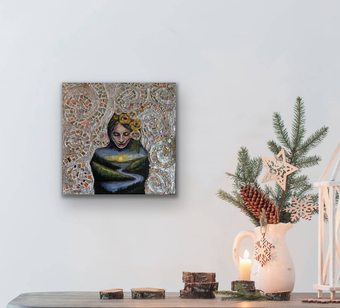 "The Feeling of Being" Original Mosaic painting 16x16