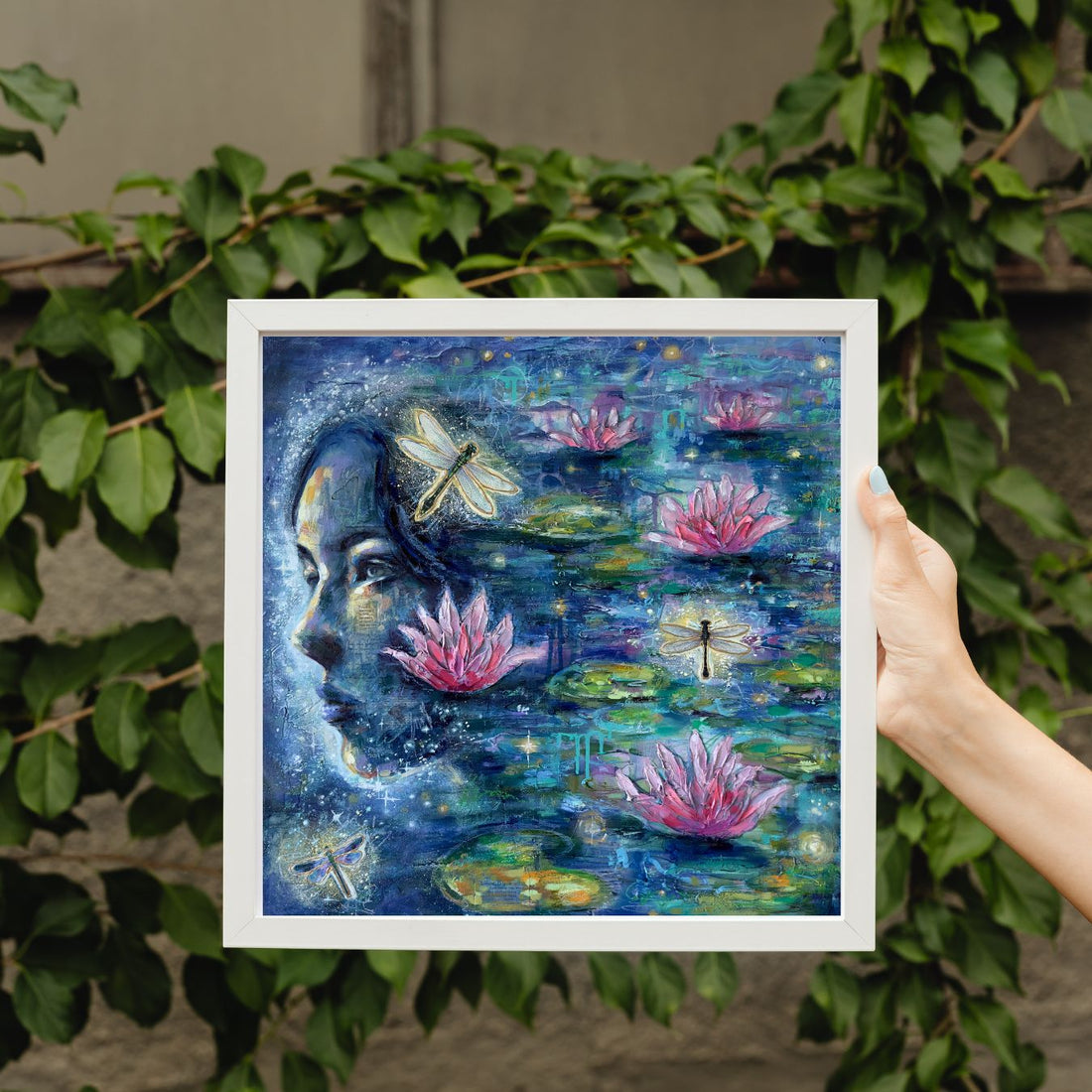 "Still Waters Run Deep" Limited Edition Hand Embellished Print 12x12