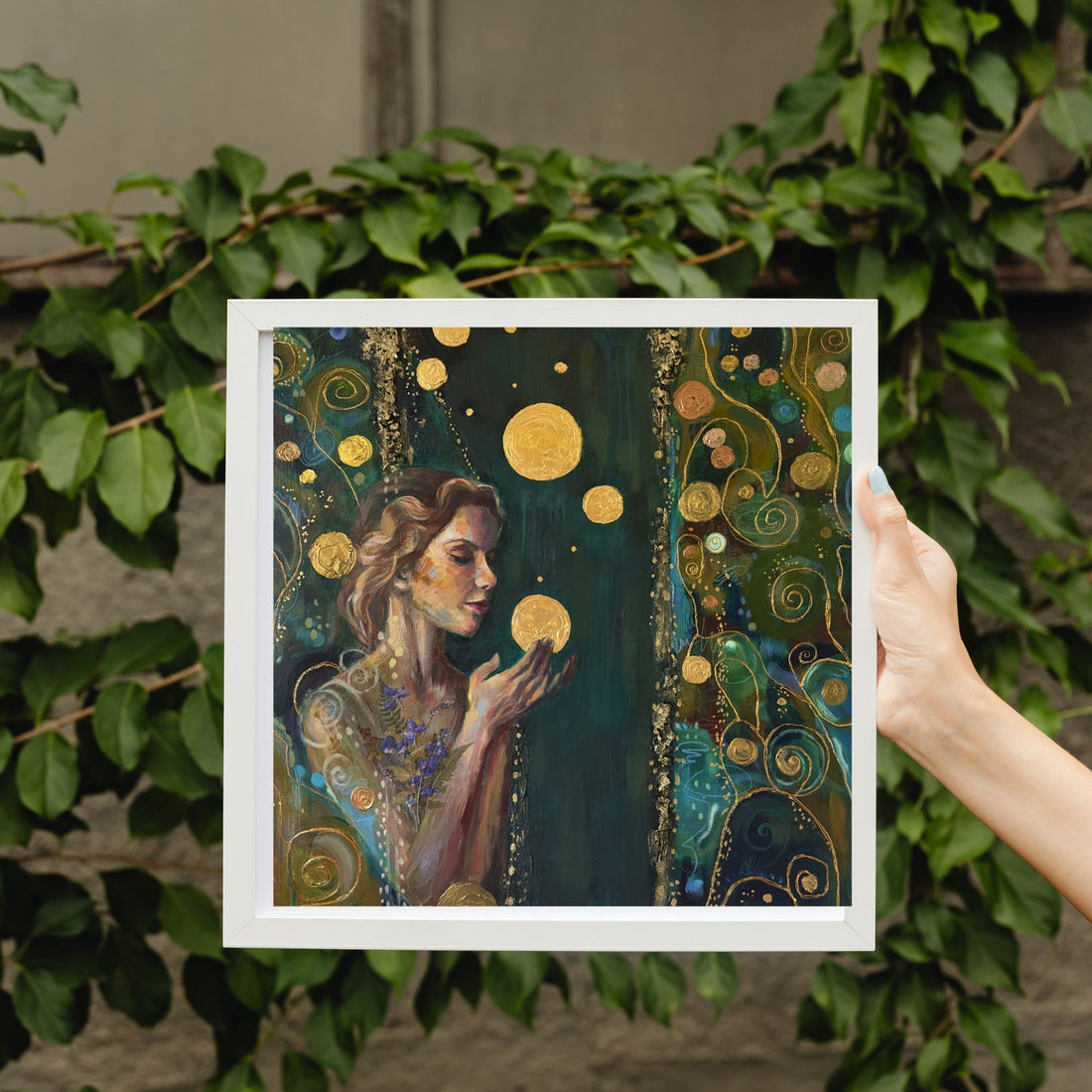 "Wild Abundance" LE Hand Embellished Print 12x12