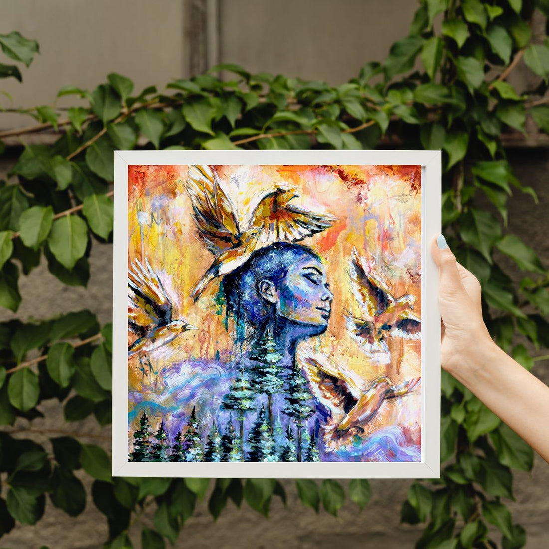 "Indigo Forest" Fine Art Print 12x12