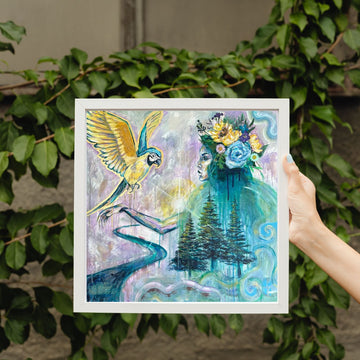 "New Light" Limited Edition Hand Embellished Print 12x12