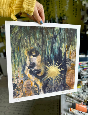 "Willow Spirit" LE Hand Embellished Art Print 12x12