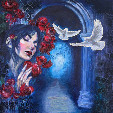 "Nature's Succession" Original 24x24 Mixed Media Painting on Canvas