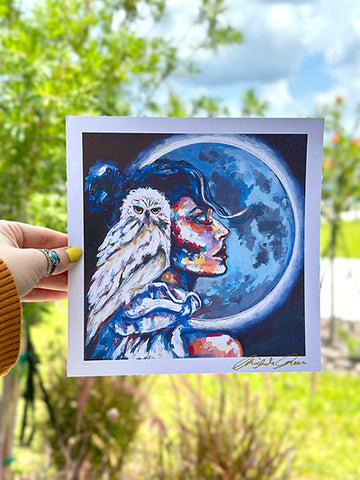 "Blue Moon" Fine Art Print 8x8